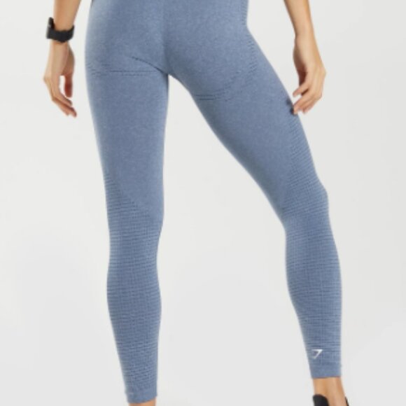 Gymshark Vital Seamless 2.0 Leggings Evening Blue Marl - Picture 3 of 5